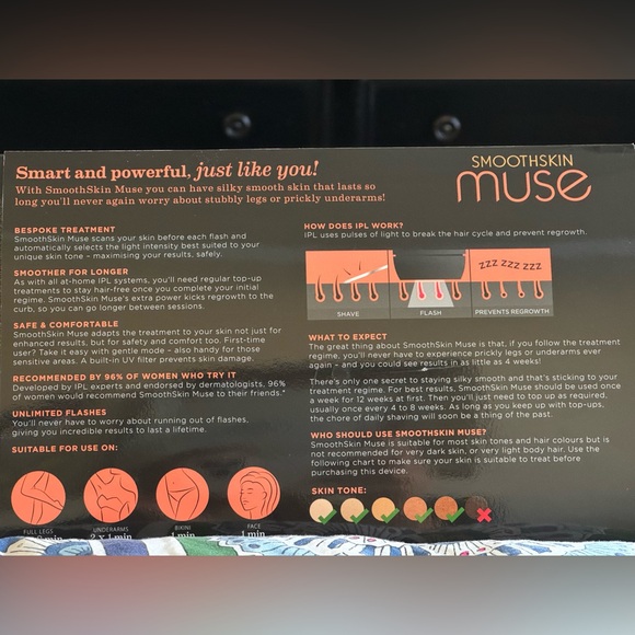 SmoothSkin Muse Intelligent IPL Hair Removal Device & cord in original packaging - Picture 5 of 6